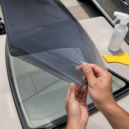 Peeling tint film backing